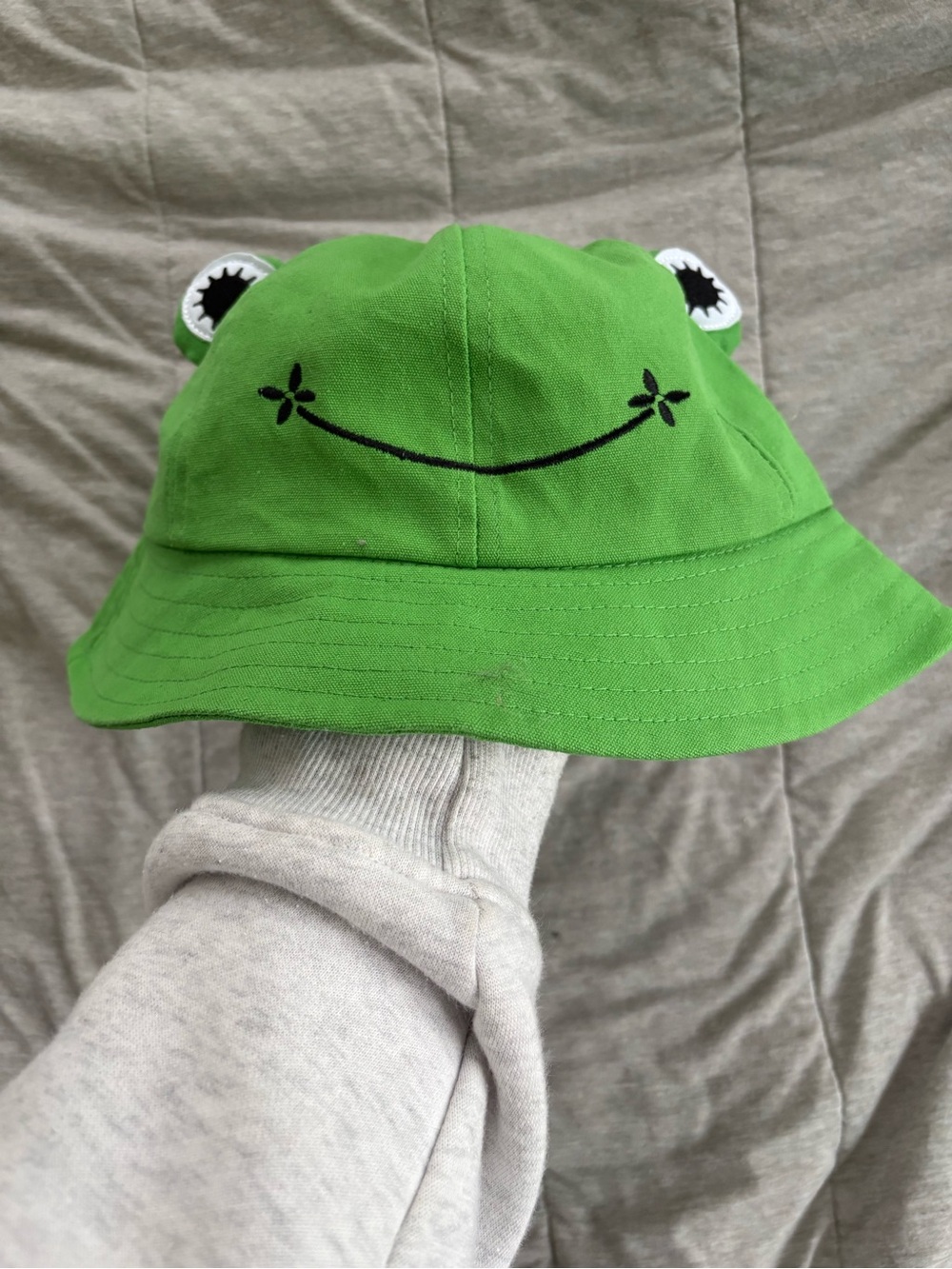Cute Frog Bucket Hat Toddler Kids Green Cartoon Hat